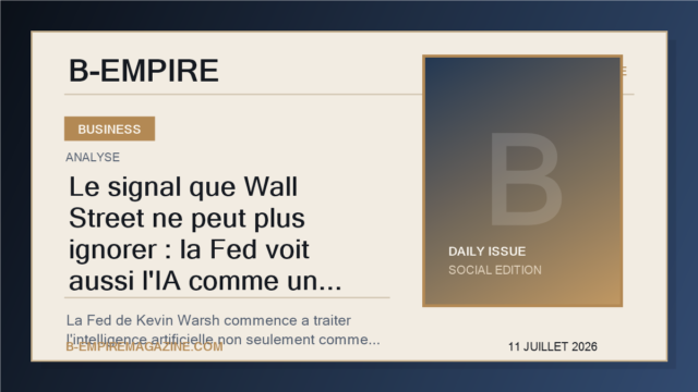Le signal que Wall Street ne peut plus ignorer : la Fed voit aussi l'IA comme un risque pour l'inflation mondiale