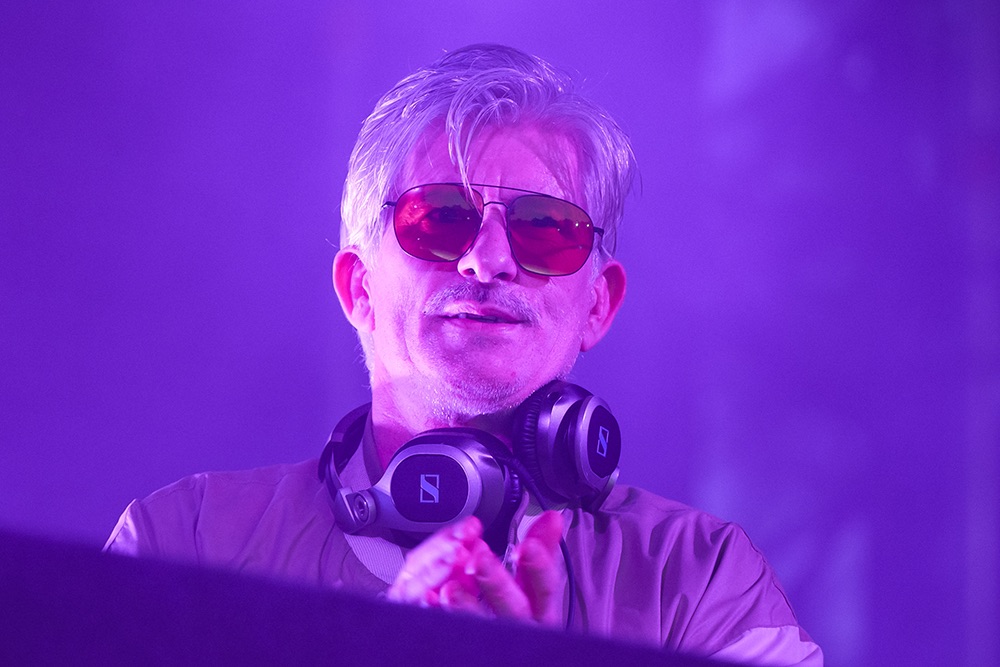PARIS, FRANCE - JUNE 20: Kavinsky performs live on stage during the Festiv4L Signé Renault Festival at Chalet des Iles on June 20, 2025 in Paris, France. (Photo by Kristy Sparow/Getty Images)