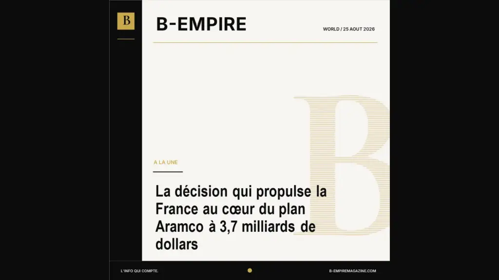 La décision qui propulse la France au cœur du plan Aramco à 3,7 milliards de dollars