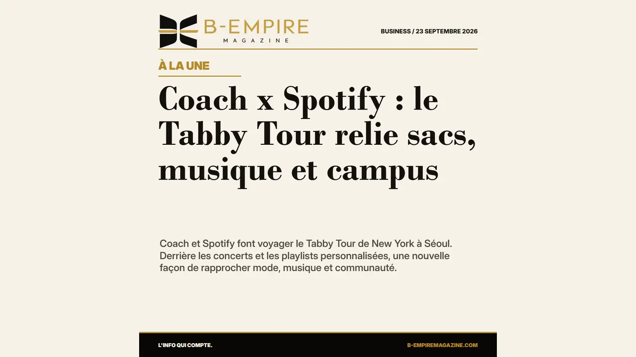 Coach x Spotify : le Tabby Tour transforme la mode en expérience musicale
