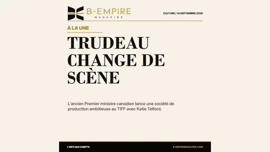 La reconversion qui surprend le Canada : Justin Trudeau se lance dans le cinéma