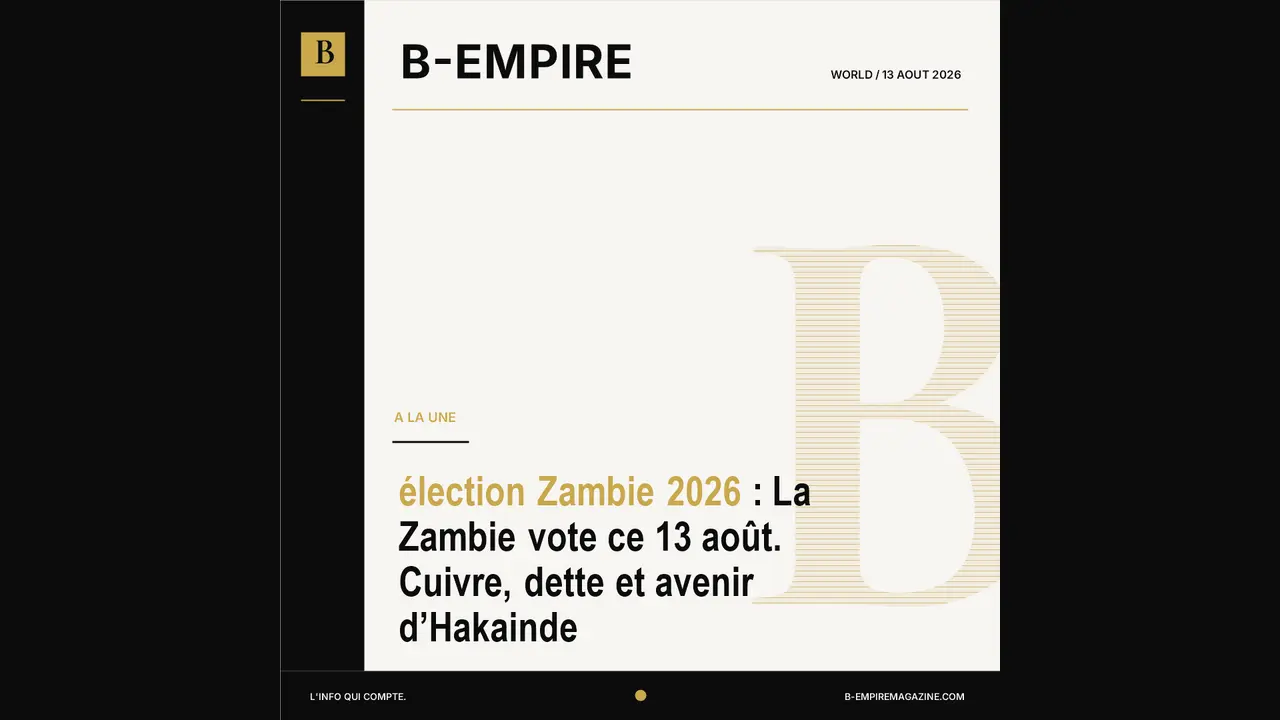 élection Zambie 2026 : La Zambie vote ce 13 août. Cuivre, dette et avenir d’Hakainde