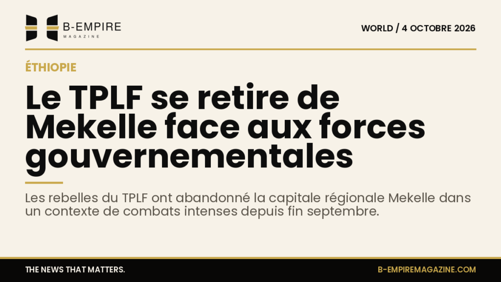 Vue aérienne de Mekelle, capitale de la région du Tigré en Éthiopie, symbole du conflit en cours entre le TPLF et les forces gouvernementales.